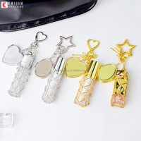 Tube de brillant à lèvres de 6 ml, porte-rouge à lèvres, porte-baume à lèvres, porte-clés avec miroir de maquillage, porte-rouge à lèvres, pochette, flacon d'huile à lèvres