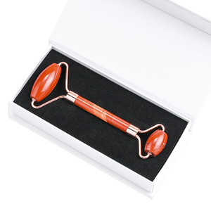 Rullo di giada naturale di alta qualità all'ingrosso rullo per il <span class=keywords><strong>viso</strong></span> strumento per la cura della pelle Logo personalizzato massaggiatore a rullo in <span class=keywords><strong>pietra</strong></span> di quarzo di cristallo - Product Image 5