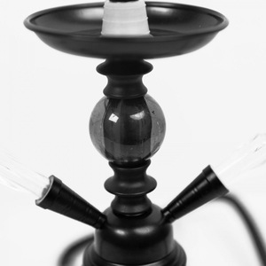 Set de Cachimba de Vidrio Negra de 2 Mangueras, Estilo Árabe, con Cazoleta y Caja de Regalo para Bar, Fiesta o Viaje - Product Image 4