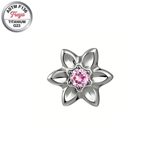 Lindos pendientes <span class=keywords><strong>de</strong></span> flor para novia, aretes finos <span class=keywords><strong>de</strong></span> <span class=keywords><strong>titanio</strong></span> para mujer, aretes coreanos chapados en oro para la <span class=keywords><strong>nariz</strong></span>, joyería para <span class=keywords><strong>piercing</strong></span>. - Product Image 4