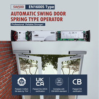 Sistem Pintu Otomatis SW500 Turtech 350kg Soft Close, Pembuka Pintu Ayun Otomatis untuk Hunian