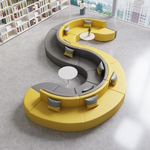 SF-50escritorio Muebles de Oficina Comerciales Modernos, Sofá de Recepción, Sofá de Oficina de Cuero, Juego de Muebles de Oficina - Product Image 5