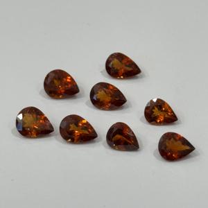 Granat Hessonite Naturel Calibré 3mm Forme Poire Qualité Premium Traité Thermiquement Cristal Rouge Rose Certifié IGI Bijoux - Product Image 5