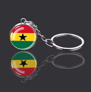 Nouvel Arrivage Porte-clés Drapeau Égyptien, Boule de Verre en Cristal, Accessoire de Sac, Pendentif Décoratif, Anneau de Clés, Personnalisable avec Tous les Drapeaux Nationaux - Product Image 3