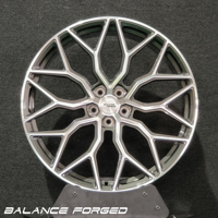 Jantes forgées monobloc légères Gunmetal Machined Face Performance 5x112/5x120 compatibles Range Rover Sport BMW X5 Mercedes GLE SUV