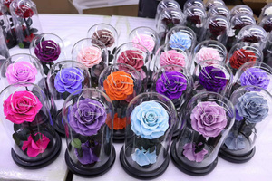 Fornitura di Fabbrica: Rose Eterne Vere, Rose Stabilizzate in Scatola Regalo di Vetro, Medaglia di San Valentino, Arte Popolare dell'Angelo, OEM ODM, Vetro di <span class=keywords><strong>Murano</strong></span> - Product Image 2