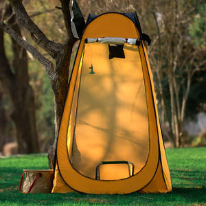 Carpa de Ducha Portátil Impermeable Naranja para Exteriores, Montaje Manual, Tipo Extendido, Uso en Cuatro Estaciones - Product Image 5