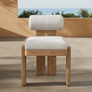 FERLY Neues Design modern Außenbereich Garten Lounge Möbel Esszimmer Teak-Sessel Import-Stuhl-Set