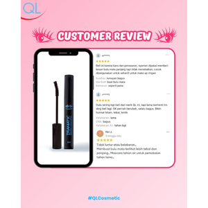 Máscara de Pestañas Dramática a Prueba de Agua y Rizadora QL 8ml. Certificado HALAL, esta fórmula negra y cremosa ofrece rizos duraderos y a prueba de manchas. - Product Image 4