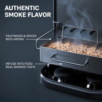 Fumoir à gaz vertical à double brûleur avec allumage par impulsions, 6 niveaux de grilles, amortisseur réglable, barbecue d'extérieur