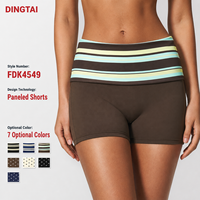 Shorts de sport Dingtai Scrunch Butt à contrôle du ventre moyen, color block, séchage rapide, extensibles dans quatre directions, en nylon et élasthanne, vêtements de fitness, personnalisables OEM