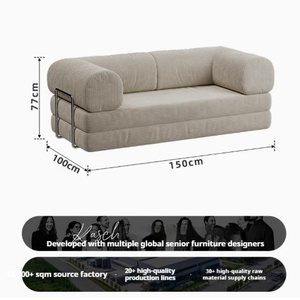 Sofá Cama Convertible Reclinable y Extensible con Compresión, Relleno de Esponja, Enrollable al Vacío, para Apartamentos Pequeños, con Tela de Pana Desmontable y <span class=keywords><strong>Lavable</strong></span> - Product Image 6