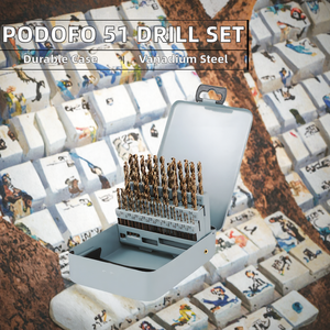 51Pcs <b>Drill</b> Bit Set HSS-Co Jobber Length Bits Hard Case Stainless Steel Wood Drilling T9113 1-6mm M35 T9113 T9113 T9113 T9113 T9 - Product Image 5
