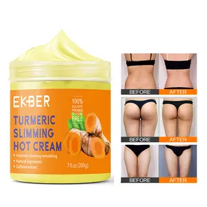 TikTok Hot Bulk Sale Natural Ingredients Tummy Abdomen Fat Burning Anti-cellulite Turmeric Slimming Hot Cream