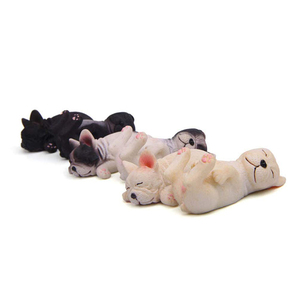 Statue de bouledogue français en résine, Figurine de chien <span class=keywords><strong>Miniature</strong></span>, pour le bureau ou la voiture - Product Image 5