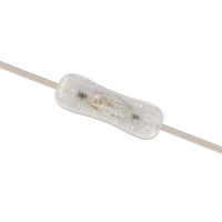 Cable de Alimentación CC Hembra de 5.5x2.1mm con Interruptor de Encendido/Apagado, Cables Desnudos, Cable Aislado de PVC Transparente para Conexión de Energía