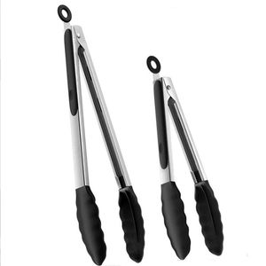 Küchen zange Edelstahl 9 "und <span class=keywords><strong>12</strong></span>" Silikon zange zum Kochen Hitze beständiger Grill Grill verriegelung zange - Product Image 1