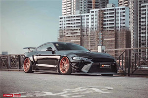Kit carrosserie ZNDR pour Mustang 2014-2016 avec pare-chocs avant/arrière, jupes latérales, couvre-aileron, largeur de carrosserie élargie et arches de roue autocollantes - Nouveau - Product Image 3