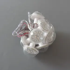 Scott 45mm 9LED Cabochon funfair RGB pixel <span class=keywords><strong>LED</strong></span> Đèn pigtails IP68 PVC/PC trong suốt bìa cho vui chơi giải trí Rides công viên chủ đề - Product Image 1