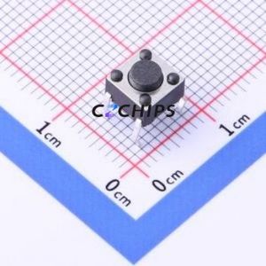 TC-1101DR-4.5H-160 Tactile Switch Through hole-4P,6x6mm Switch Single Pole Single Throw Round Button 1.6N Through Hole - Product Image 1