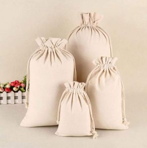 Wholesale Blank Color Canvas Bundle Pocket Custom Tote Bag Environmental protection <b>Drawstring</b> - Product Image 3