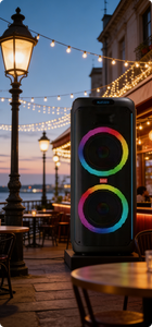 Caja de Subwoofer de 12 Pulgadas Amplificada con Luces LED de Colores Intermitentes, Bafles de Plástico, Altavoz Profesional, <span class=keywords><strong>Boombox</strong></span> 3 - Product Image 3