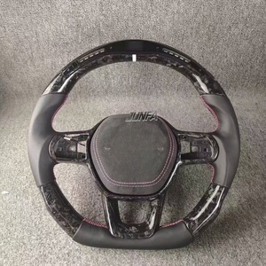 Pour Honda <span class=keywords><strong>Civic</strong></span> 11ème génération & Integra Volant perforé en carbone forgé avec affichage LED et matériau en cuir - Product Image 5