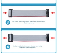 Cable Plano IDC de PVC de 2.54mm de Paso, 300mm de Longitud, 16 Núcleos de Cobre, para Módulos Eurorack de Audio Genético de 40 Pines, AWM