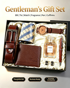 Set Regalo di Lusso <span class=keywords><strong>per</strong></span> Uomo - Orologio al Quarzo, Cintura in Pelle, Penna a Sfera in Confezione Regalo - Regalo Aziendale Promozionale Personalizzato - Product Image 3