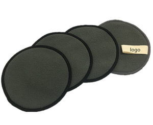 Tampons démaquillants réutilisables en tissu de charbon de <span class=keywords><strong>bambou</strong></span> | Écologique, biologique | Enlever le mascara, exfolier la peau - Product Image 1