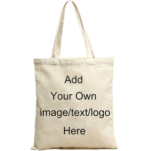 Custom Letter Logo Printed Eco Friendly Recyclable Durable <b>Folding</b> Style Pattern Shopping Tote Cotton Canvas <b>Bag</b> Zipper Closure - Product Image 1