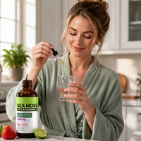 YanNI  Tetes Cairan Sea Moss dengan Bladderwrack 2000mg Rasa Strawberry Lime Mineral Esensial Grosir OEM ODM