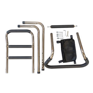 Barra de apoyo portátil para inodoro LQX-110037, pasamanos de aleación de aluminio con altura ajustable para seguridad de personas mayores, soporta una capacidad de carga de 136 kg. - Product Image 1