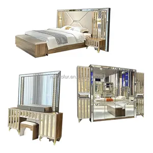 in china master glam living room with mechanism multifonctions storage silver luxury king size bed frame bedroom sets furniture