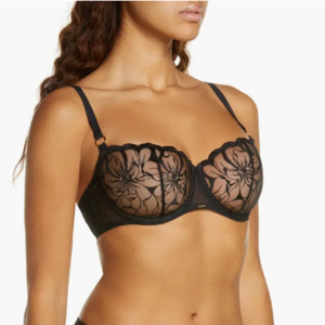 Nuovo Design personalizzato Plus Size pizzo raso ricamato Tulle con ferretto <span class=keywords><strong>reggiseno</strong></span> mezza coppa non imbottito - Product Image 3