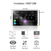 Layar LCD AUO 10.1'' 1920x1200 WUXGA G101UAN01.1 Resolusi Tinggi untuk Perawatan Kesehatan, Modul LCD 10.1 Inci