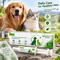 Pâte de supplément probiotique pour chiens et chats 60ml Soutien nutritionnel pour la santé digestive des animaux de compagnie Marque privée OEM