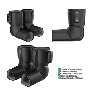 Masseur de compression d'air pour mollets et pieds Healthpal FE-7199, 4,5 L, 5 modes, 5 intensités, 3 niveaux de chaleur, rechargeable par USB - Product Image 4