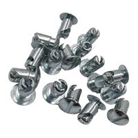 Serrure à 1/4 de tour sous coupure Dzus, fixation en acier de 3/8 po avec tête de 0,500 po pour pièces de voiture de course et accessoires de Sprint Car