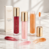 Groothandel Lipverzorging Fruitgeur Make-upproducten Lip Olie Tint Vegan Voedend Hydraterend Schimmer Diamant Plumper Lip Olie Kit