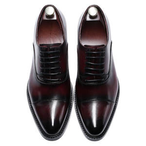 أحذية رجالية عالية جديدة بنية من الجلد الطبيعي للرجال، أحذية رسمية لزيادة الطول 7 سم بمواد وألوان مخصصة - Product Image 3