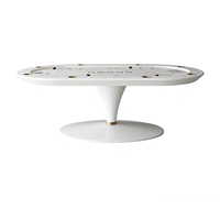 Table de poker familiale de luxe 8 places, qualité professionnelle, durable, personnalisée, en bois laqué, pour Texas Hold'em