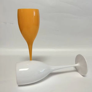 175 मिलीलीटर व्यक्तिगत उच्च गुणवत्ता वाले कस्टम लोगो सफेद शैंपेन प्लास्टिक फ्लुट वाइन ग्लास - Product Image 3