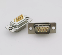 Connecteur D-SUB à broches pour voiture Db DB 9 15 25 37 2/3 Row Weldering Wire Socket Solid Terminal Gold-plated