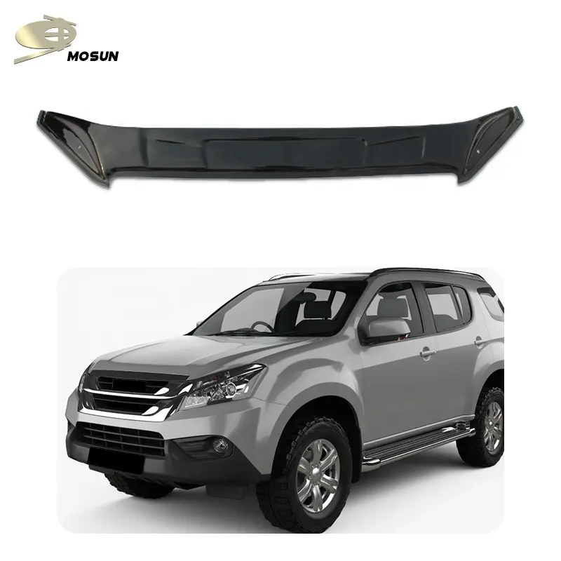 Bonnet Guard dark smoke Auto Body Parts 4x4 Acrylic Hood Deflector Front Bug Shield For Isuzu Mu-x MUX 2012-2017