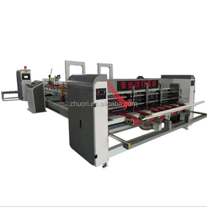 2023 petit profit mais vente rapide 1200 Machine automatique de colle de dossier de boîte de ligne ondulée à grande vitesse pour cartons - Product Image 4