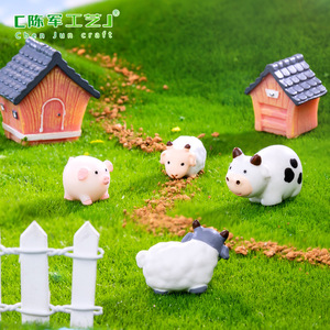 Miniatures décoratives Weij Moss pour micro-paysages : Adorables moutons et cochons pour ferme, accessoires de décoration de jardin DIY - Product Image 4