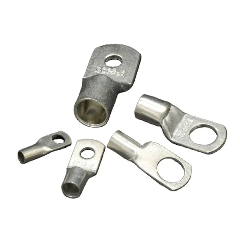 SC Type Cold Pressed Crimp Terminal Electrical connector Ring Non Insulated Round Battery Copper Ground Tube Crimp Terminals
