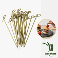 Piques à cocktail en bambou nouées à la main, brochettes décoratives en bambou pour apéritifs, pour les fêtes, la restauration et les événements