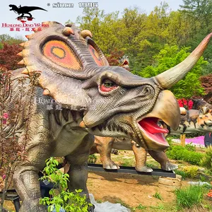 Triceratops手作り人工恐竜モデル屋外恐竜遊び場